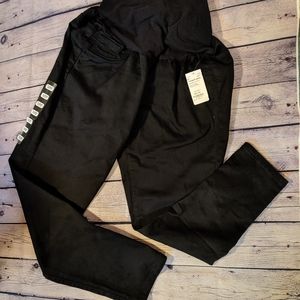 Indigo blue black maternity pants . Size PXL